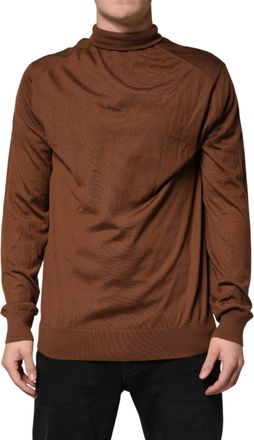 Dolce & Gabbana Brown Cashmere Turtle Neck Pullover Mens Sweater (Pre-Owned)