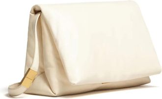 Marni Prisma Puffball Leather Shoulder Bag - Ivory