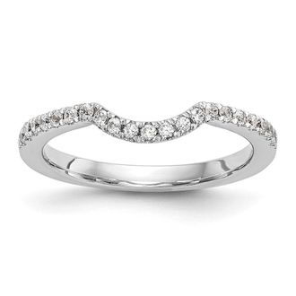 Diamond2Deal 14k White Gold Lab Grown Diamond Wedding Band Ring 0.24Ct Clarity- VS Color- G-H