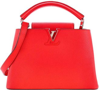 Louis Vuitton Red Leather Capucines Bb