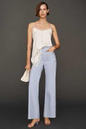 Maeve Colette High-Rise Wide-Leg Full-Length Pants in Magic Fabric