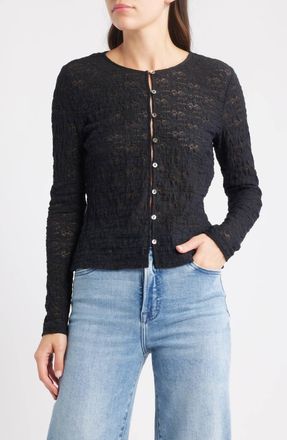 Rails Cyrah Long Sleeve Top In Black Lace