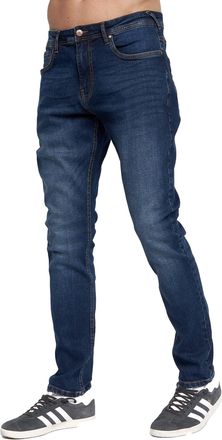 Duck and Cover Mens Everyday Essential OVERBURG Tapered Slim Fit Casual Jeans in Dark Wash (W30 / L32)