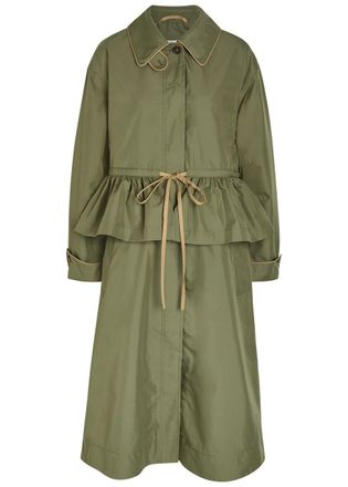 Damson Madder Myrtle Multi-way Cotton-blend Trench Coat - Green - 10 (UK10 / S)