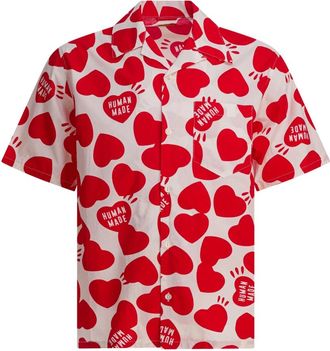 Human Made Hartvakantie Wit Overhemd - Heren - Korte mouwen Overhemden - Veelkleurig - 2XL - Katoen - Overhemden