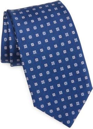 David Donahue Neat Silk Tie in Navy at Nordstrom Rack