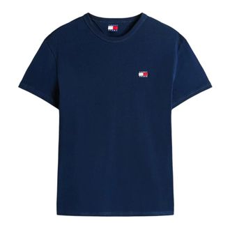 Tommy Jeans T-Shirts, male, Blue, Size: XS Cotton T-Shirt