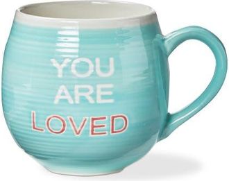 Tag You Are Loved Mug Multi Stoneware Spring in Blue at Nordstrom