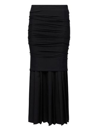 Maison Margiela Midi-rok met geplooid vlak - Blauw