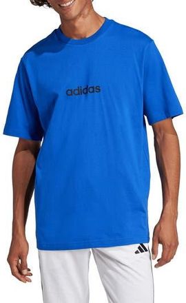 adidas Logo Crewneck T-Shirt in Team Royal Blue/Black at Nordstrom Rack, Size X-Large