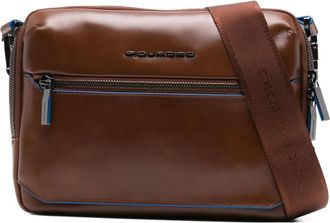 Piquadro Schoudertas met rits - Bruin