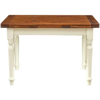 Biscottini International Biscottini - Tavolo da pranzo Tavolo da esterno Tavolo da giardino 121x81 cm Tavolo in legno massello allungabile Tavolo rettangolare cucina