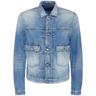 Dsquared2 Heritage Boxy Denim Jacket Marineblauw