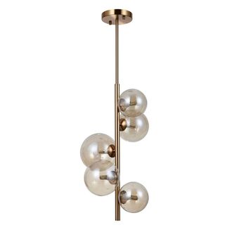Netlighting Canello Modern 5 Light Globe Pendant Ceiling Light G9 in Copper