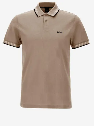 HUGO BOSS poloshirt van stretchkatoen met logo
