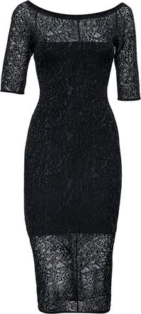 Alexandre Vauthier semi-sheer midi dress - Black