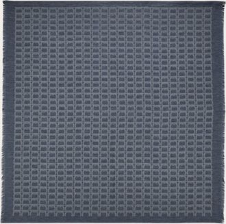 Ferragamo Uomo Scialle Gancini Blu