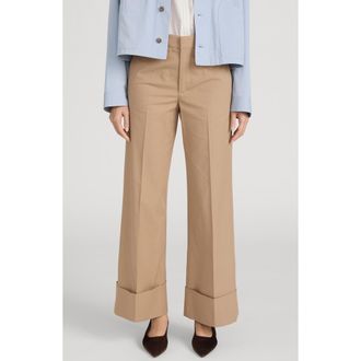 Frame Denim The Slim Fit Palazzo Pants in Khaki at Nordstrom, Size 00