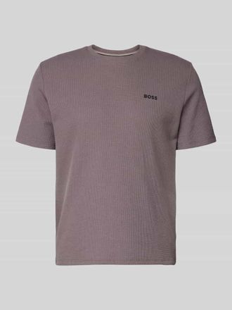 HUGO BOSS Regular Fit Pyjama-Oberteil aus Baumwoll-Mix Modell WAFFLE in Taupe, Gr&ouml;&szlig;e XXL