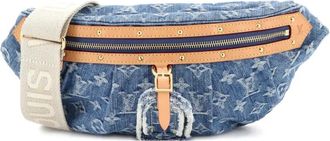 Louis Vuitton High Rise Bum Bag Monogram Denim belt bag - Blu