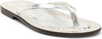 Jeffrey Campbell Katrina Flip Flop in Silver Gold at Nordstrom, Size 10