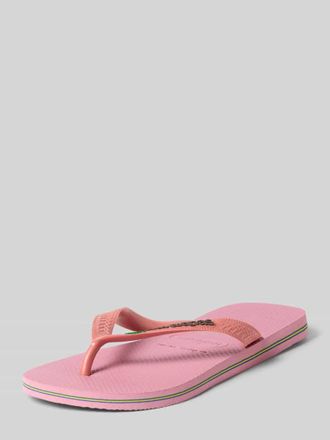 Havaianas Flip Flops mit Logo-Detail in Rosa, Gr&ouml;&szlig;e 35/36