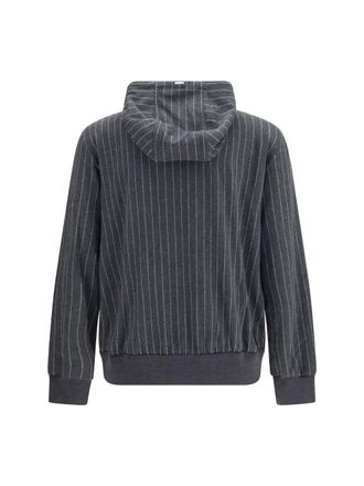 Herno Mens Hooded Sweatshirt With Zip Ferro Sweatshirts Sweater