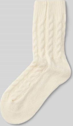 Camano Socken mit Zopfmuster in Offwhite, Größe 35-38