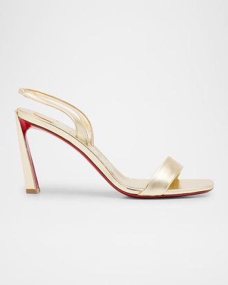 Christian Louboutin 85mm Condora Metallic Slingback Sandals