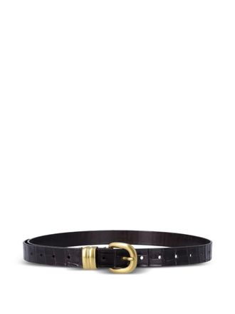By Malene Birger embossed buckle belt - Brown