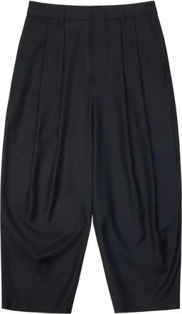 Ader Error Wide Trousers, male, Black, XS, Balloon-shaped Black Wool Trousers