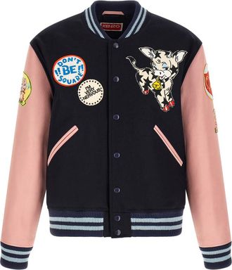 Kenzo Black Embroidery Jackets