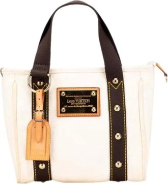 Louis Vuitton Pre-owned Handbags, female, White, Size: ONE SIZE Pre-owned Canvas handbags