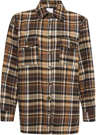 Lind Skovhuggeren Shirt - Dames - Overhemden - Bruin - L/Xl - Katoen - Overhemden
