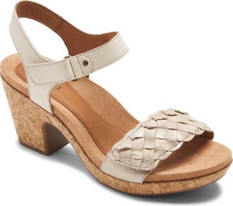 Rockport Cobb Hill Collection Alleah Sandal in Vanilla Leather at Nordstrom, Size 9