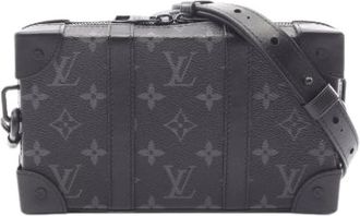 Louis Vuitton Pre-owned Soft Trunk Wallet Monogram Eclipse Schoudertas - Heren - Vintage Schoudertas - Zwart - ONE Size - Leer - Vintage
