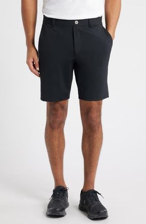 Johnnie-O Fusionn Stretch Nylon Chino Shorts in Black at Nordstrom, Size 32