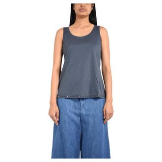Max Mara Dames, Tops, Blauw, Maat: M Modal