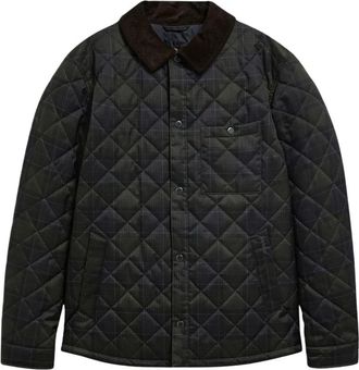 Barbour Tartan Shirt Quilted Jacket - Heren - Zomerjassen - Groen - XL - Katoen - Jassen