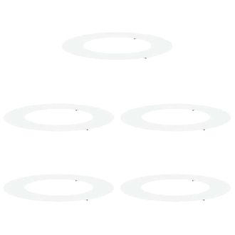 Berkfield Home Plastic Planter Set White Plastic Large Planters