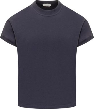 Versace T-shirt met ronde hals - Heren - T-shirts - Blauw - M - Tops