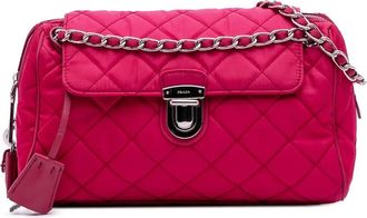 Prada Borsa a tracolla Impuntu in tessuto con catena 2013-2025 - Rosa