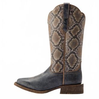 Ariat Womens Frontier Farrah Western Boot In Beduino Black/natural Snake Print