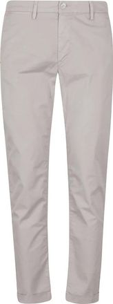 Re-hash Chinolino Broek met Omslag - Heren - Slim Fit Broeken - Grijs - W32 - Katoen - Broeken
