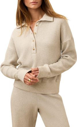 Faherty Surf Organic Cotton Waffle Henley in Light Grey Heather at Nordstrom Rack, Size Xx-Large