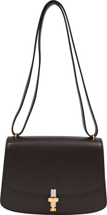 The Row Sofia Shoulder Bag In Brown Leather