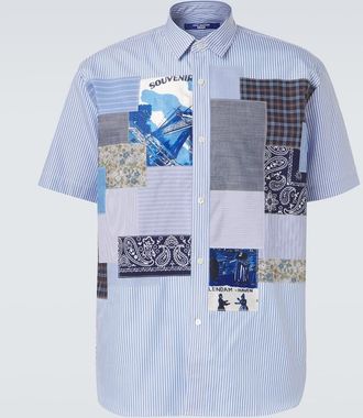 Junya Watanabe Patchwork striped cotton shirt