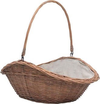 vidaXL Cesta Para Le&ntilde;a Con Asa Sauce Natural 60x44x55 Cm Vidaxl