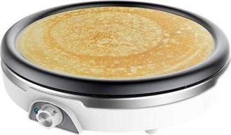 Cecotec Crepera De Acero Inoxidable Para Hacer Crepes Xl, Con 1350 W, Placa F&aacute;cilmente Extra&iacute;ble Y Apta Para Una Limpieza R&aacute;pida En El Lavavajillas
