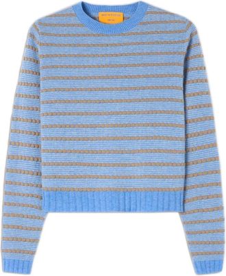 Guest In Residence Trui met Ronde Hals - Dames - Cashmere truien - Blauw - XS - Kasjmier - Truien & Vesten